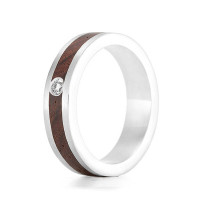 Wood Ring Native Diamond