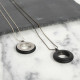 Noah Circle Stainless Steel And Silicone Pendant