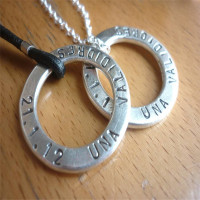 Two Personalised Wedding Necklaces