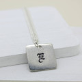 Personalised Old English Style Font Necklace Personalised Old English style font necklace with square pendant