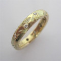 Handmade organic D-section ring