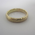 Handmade organic D-section ring