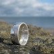 Personalised Solid Sterling Silver Mens Coastline Map Ring