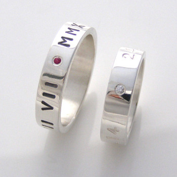 Silver Personalised Ring For Couple Silver Personalised Ring For Couple