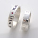 Silver Personalised Ring For Couple