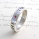 Silver Personalised Ring For Couple