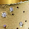 Detail view of the handmade diamond ring