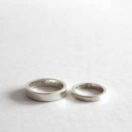 Pair Of Rings, Personalised Siver Bands