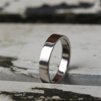 18ct White Gold Flat Wedding Band