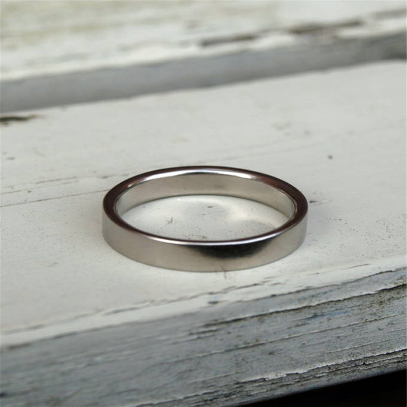 18ct White Gold Flat Wedding Band product view