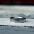 18ct White Gold Flat Wedding Band product view