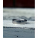 18ct White Gold Flat Wedding Band