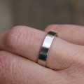 18ct White Gold Flat Wedding Band product view