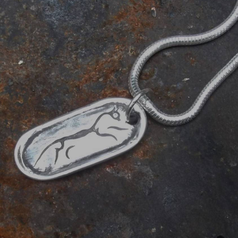 Uffington Horse silver pendant