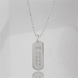 Personalised Coordinates Dog Tag Necklace