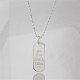 Personalised Coordinates Dog Tag Necklace