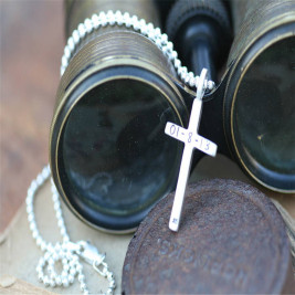 Personalised Love And Protect Cross Mens Chain