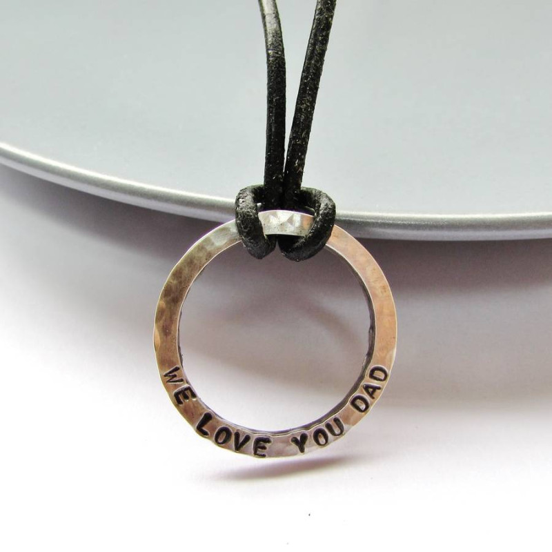 Personalised Daddy Necklace Detail Personalised Daddy Necklace jewellery detail