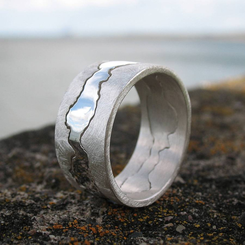 Personalised Double Coastline Ring Personalised Double Coastline Ring