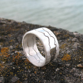 Personalised Double Coastline Ring