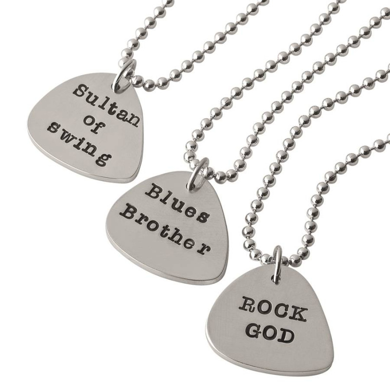 Personalised Men's Plectrum Chain Personalised men's plectrum chain product image