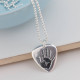 Mens Personalised Hand Or Footprint Necklace