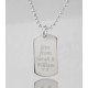 Personalised Message Dog Tag Necklace