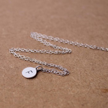 Personalised Initial Necklace Sterling Silver
