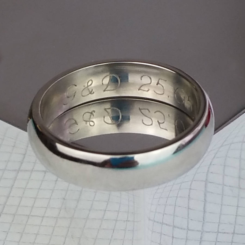 Personalised ladies wedding ring product image