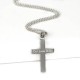 Personalised Mens Silver Cross Pendant