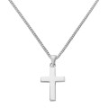 Personalised Men's Silver Cross Pendant Personalised men's silver cross pendant with curb chain