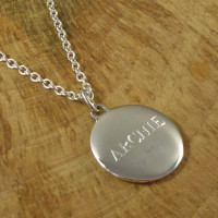 Personalised Mens Silver Pebble Necklace