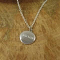Personalised Men's Silver Pebble Necklace Personalised men's silver pebble necklace pendant