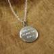 Personalised Mens Silver Pebble Necklace