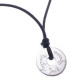 Personalised Mens Sterling Silver Open Disc Necklace