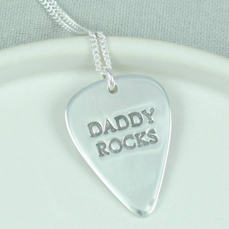 Personalised Men's Plectrum Necklace Personalised men's plectrum necklace