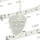 Personalised Mens Silver Plectrum Necklace