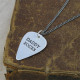 Personalised Mens Silver Plectrum Necklace