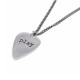 Personalised Mens Silver Plectrum Necklace