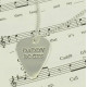 Personalised Mens Silver Plectrum Necklace