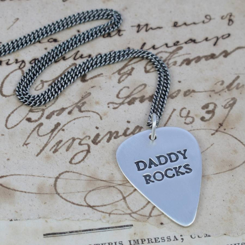 Personalised Men's Plectrum Necklace Personalised men's plectrum necklace product image