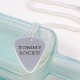 Personalised Mens Silver Plectrum Necklace