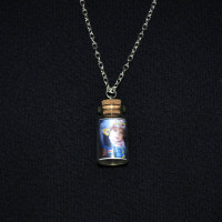 Photo Bottle Charm Necklace