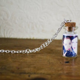 Photo Bottle Charm Necklace