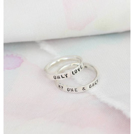 Personalised Script Ring For Couples