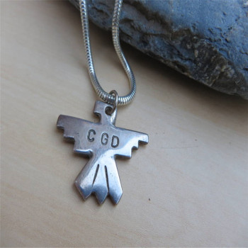 Personalised Silver Thunderbird Necklace