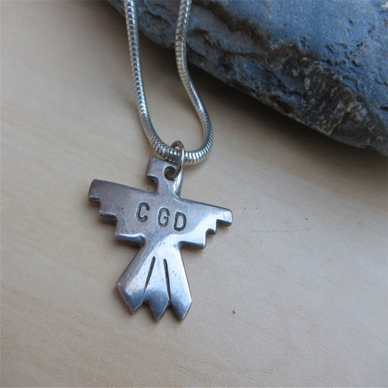 Personalised Silver Thunderbird Necklace Personalised Thunderbird necklace