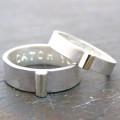 Personalised Silver and Gold His and Hers Rings Personalised silver and gold his and hers rings