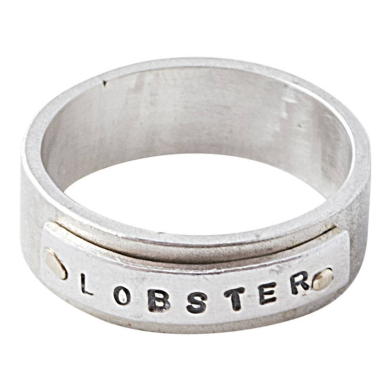 Personalised Silver and Gold Rivet Rings Personalised Silver and Gold Rivet Rings product view