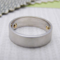 Personalised Silver and Gold Rivet Rings Personalised Silver and Gold Rivet Rings product view
